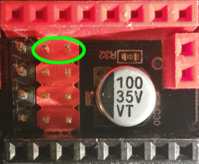 Stepper drivery 2. - Jak nastavit Jumpery