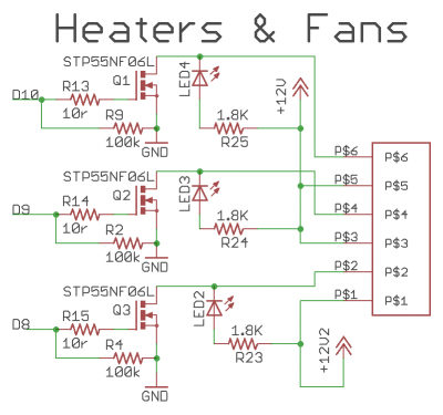 Zapojení ventilátorů pro různá napětí.